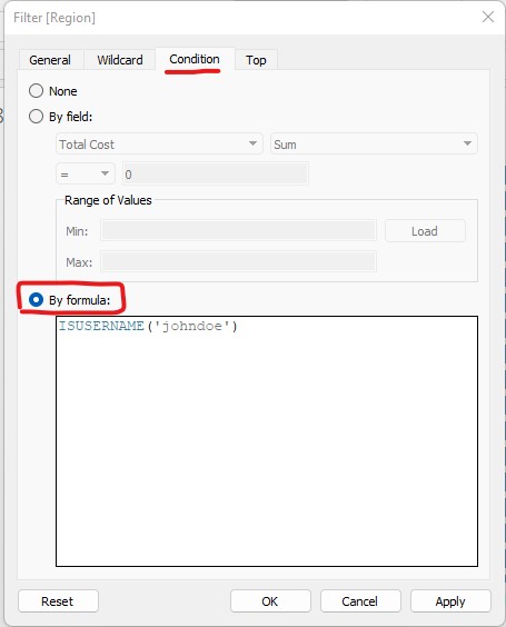 ISUSERNAME Function In Tableau With Example Analytics Planets